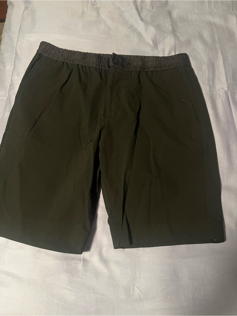 Hugo Boss Men's Dark Olive Athletic Shorts
